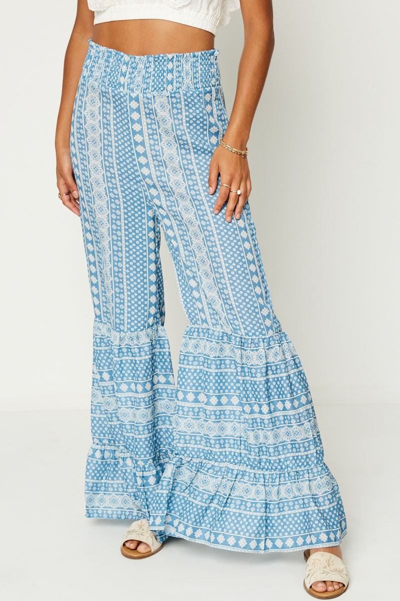 Trendy Traveler Boho Smocked Pants