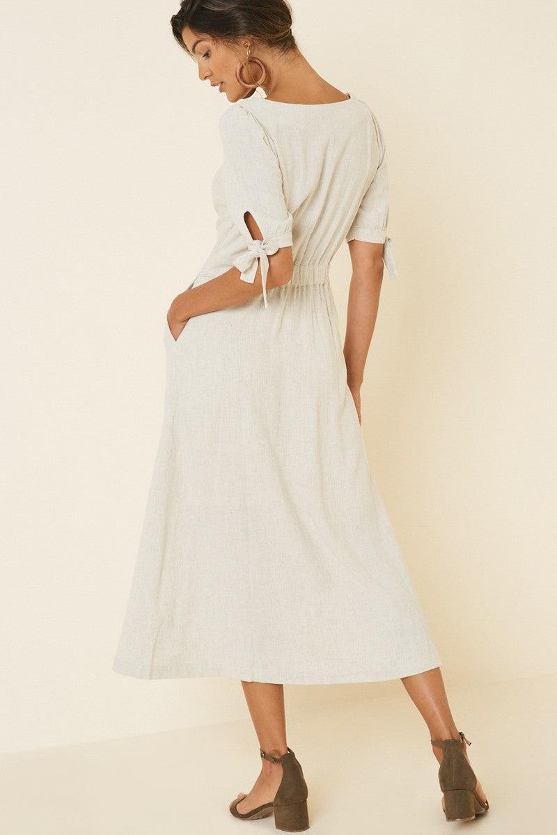 Caroline Linen Button Down Dress