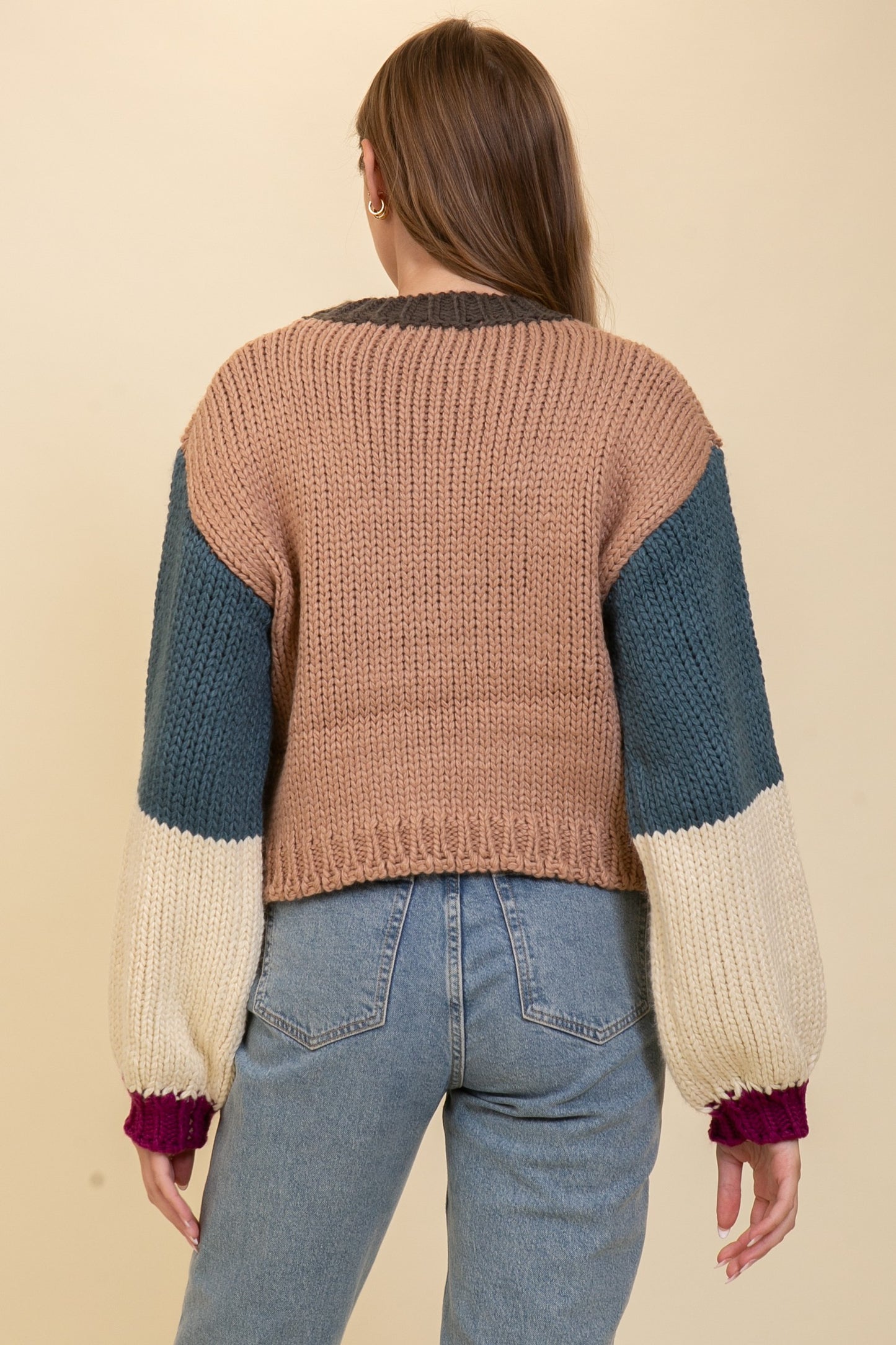 Cool Vibes Color-block Sweater