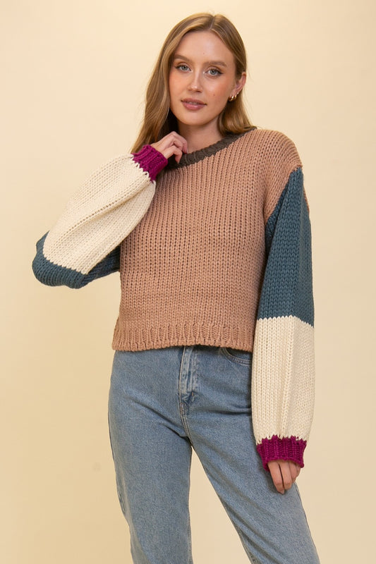 Cool Vibes Color-block Sweater