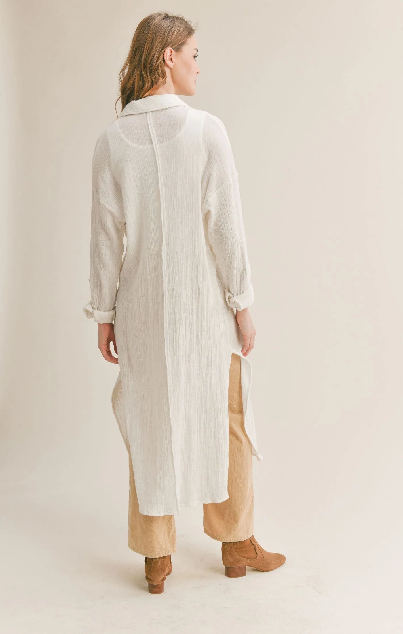 Quinn Coppola Gauze Long Shirt Dress