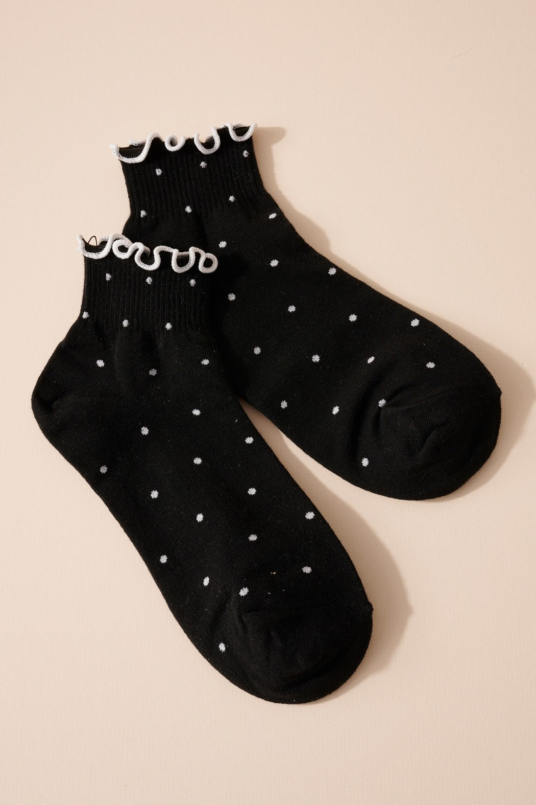 Polka Dot Ruffle Socks