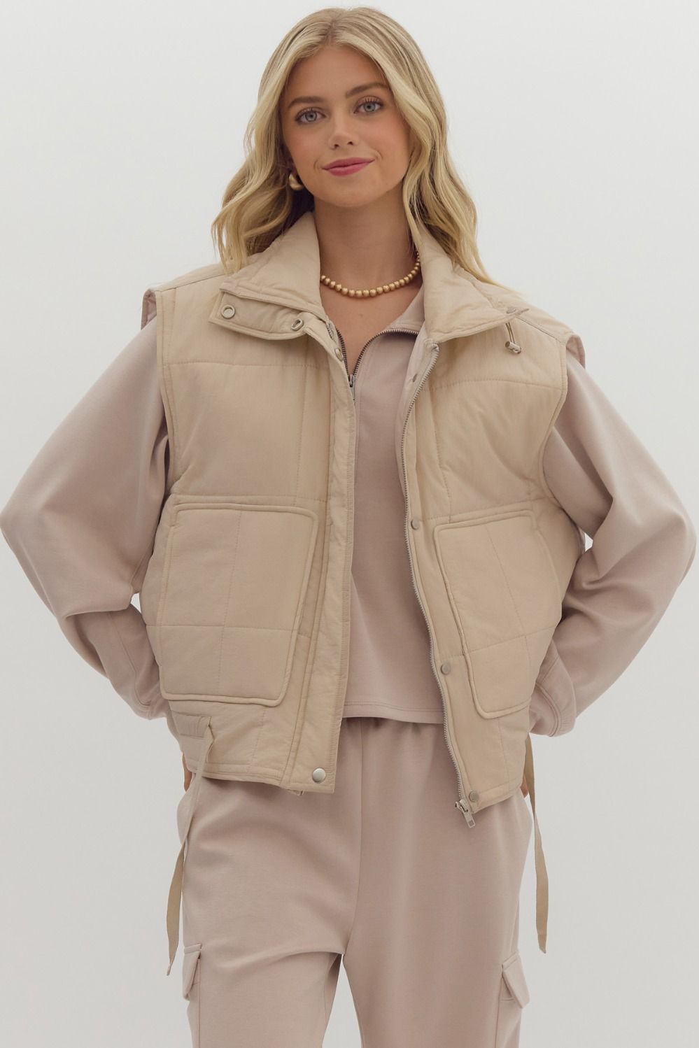 Fall Vibes Light-Weight Quilted Zipper Vest