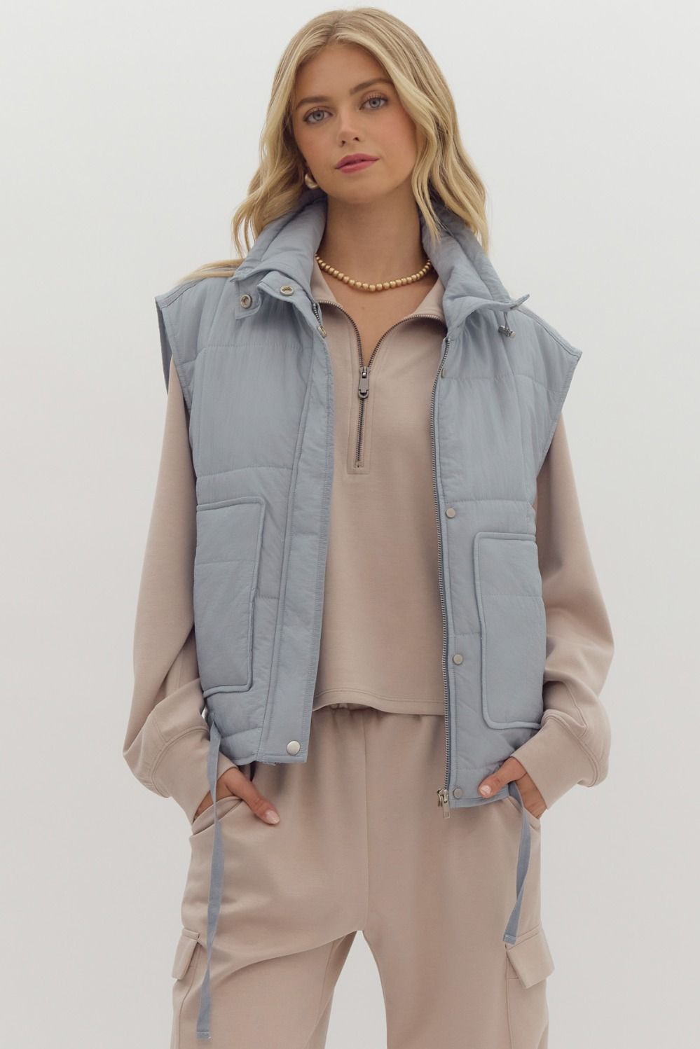 Fall Vibes Light-Weight Quilted Zipper Vest