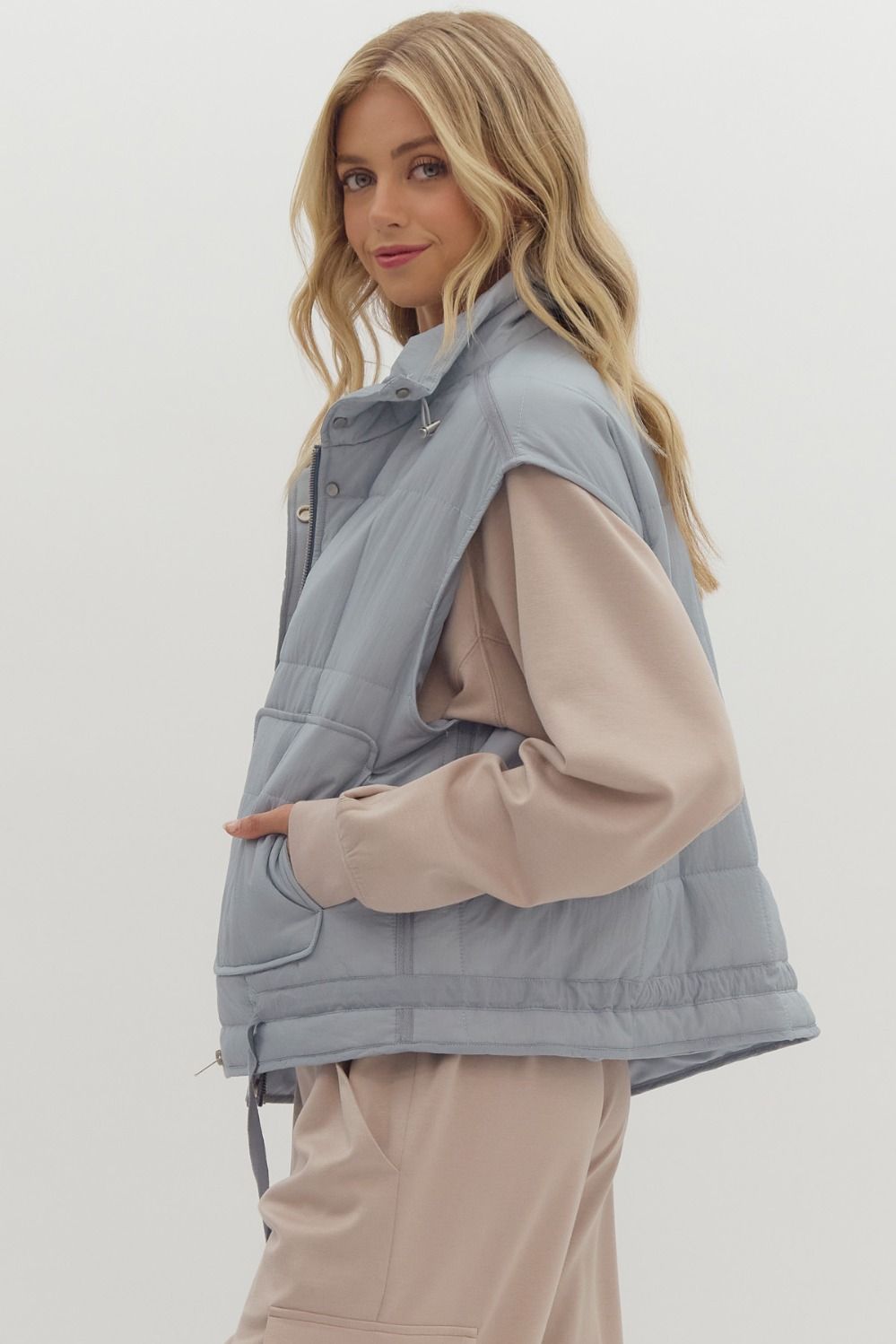 Fall Vibes Light-Weight Quilted Zipper Vest