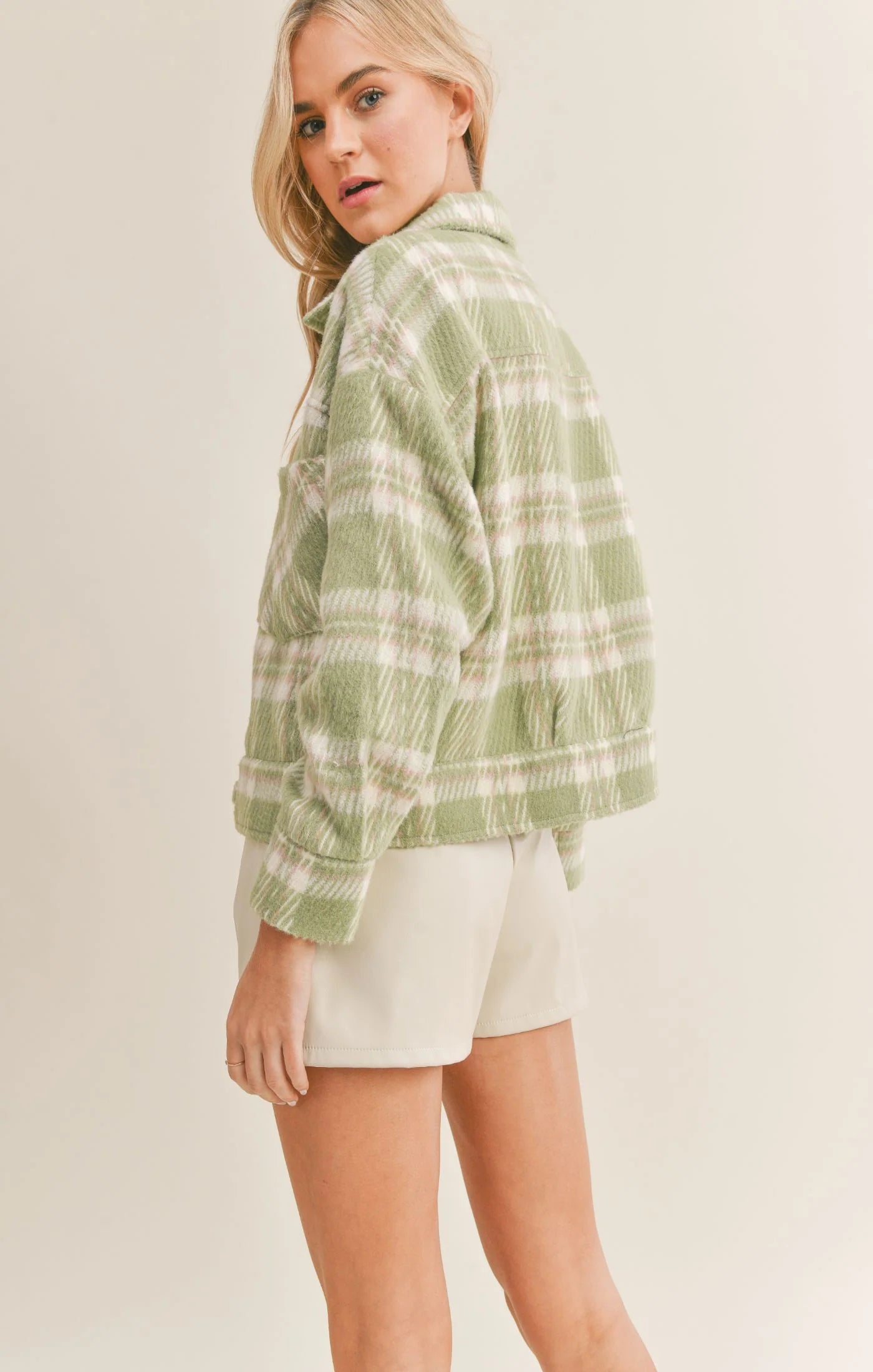 Hot Matcha Plaid Jacket