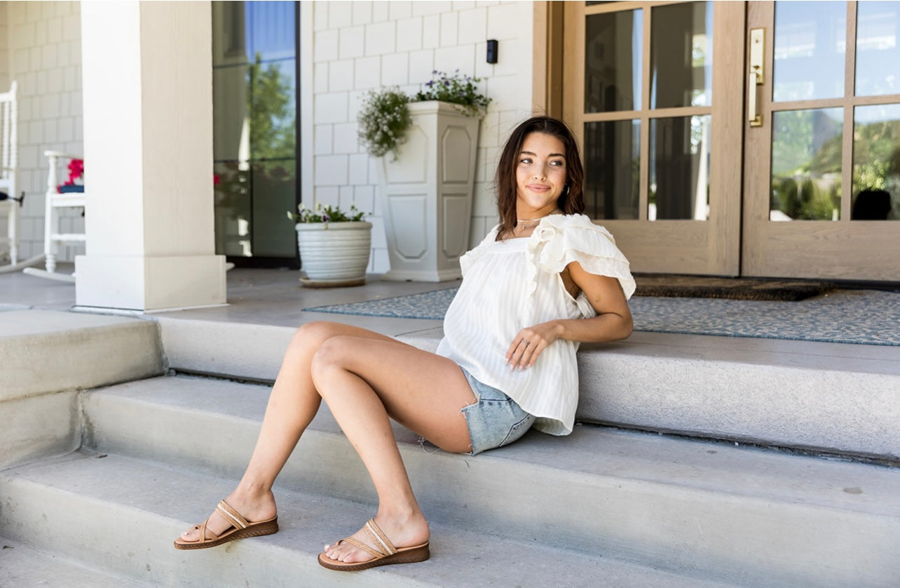 Simply Darling Ruffle Sleeve Blouse