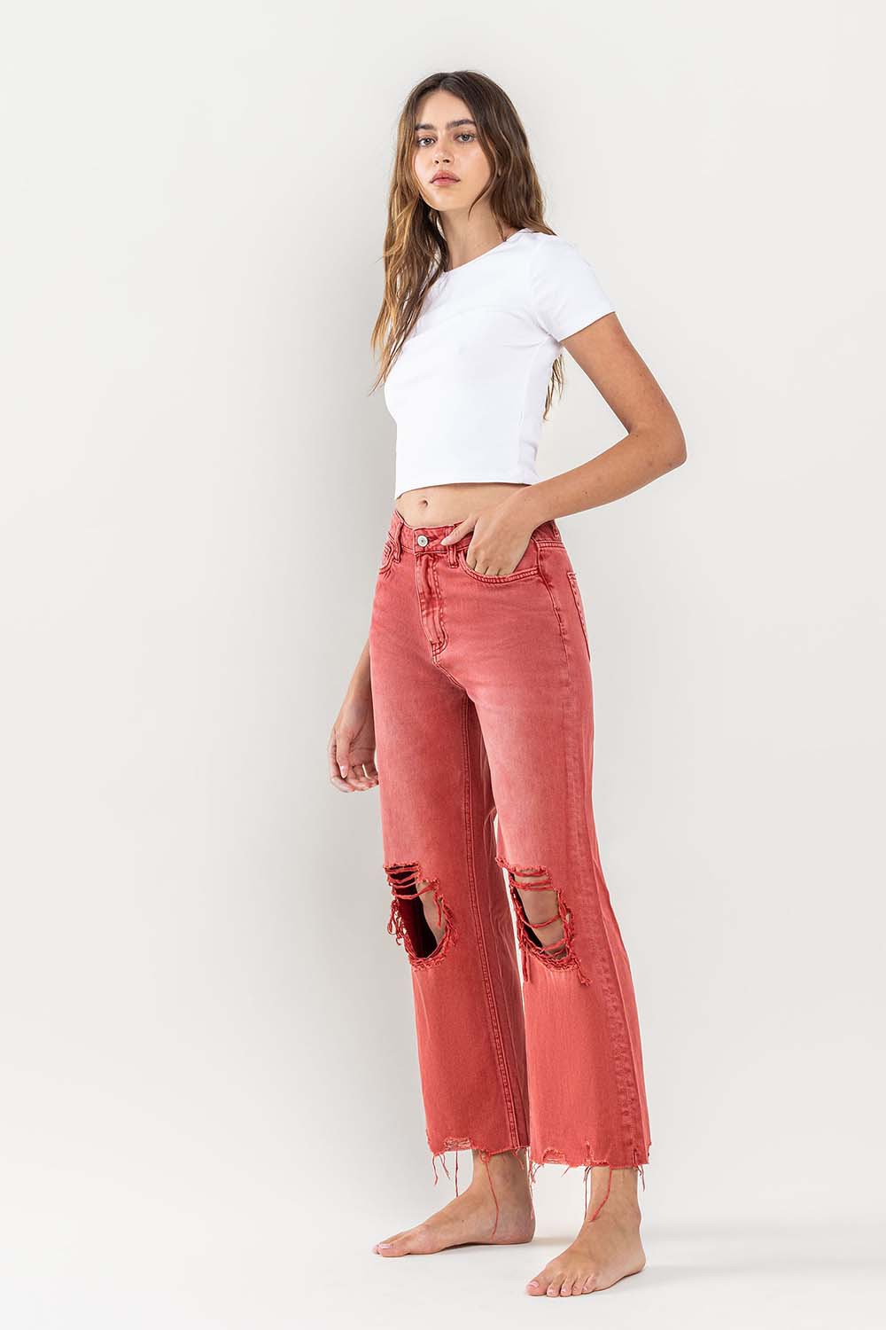 Cam Red Vintage High rise Denim