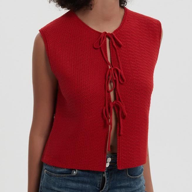 Tatum Front Tie Sweater Vest