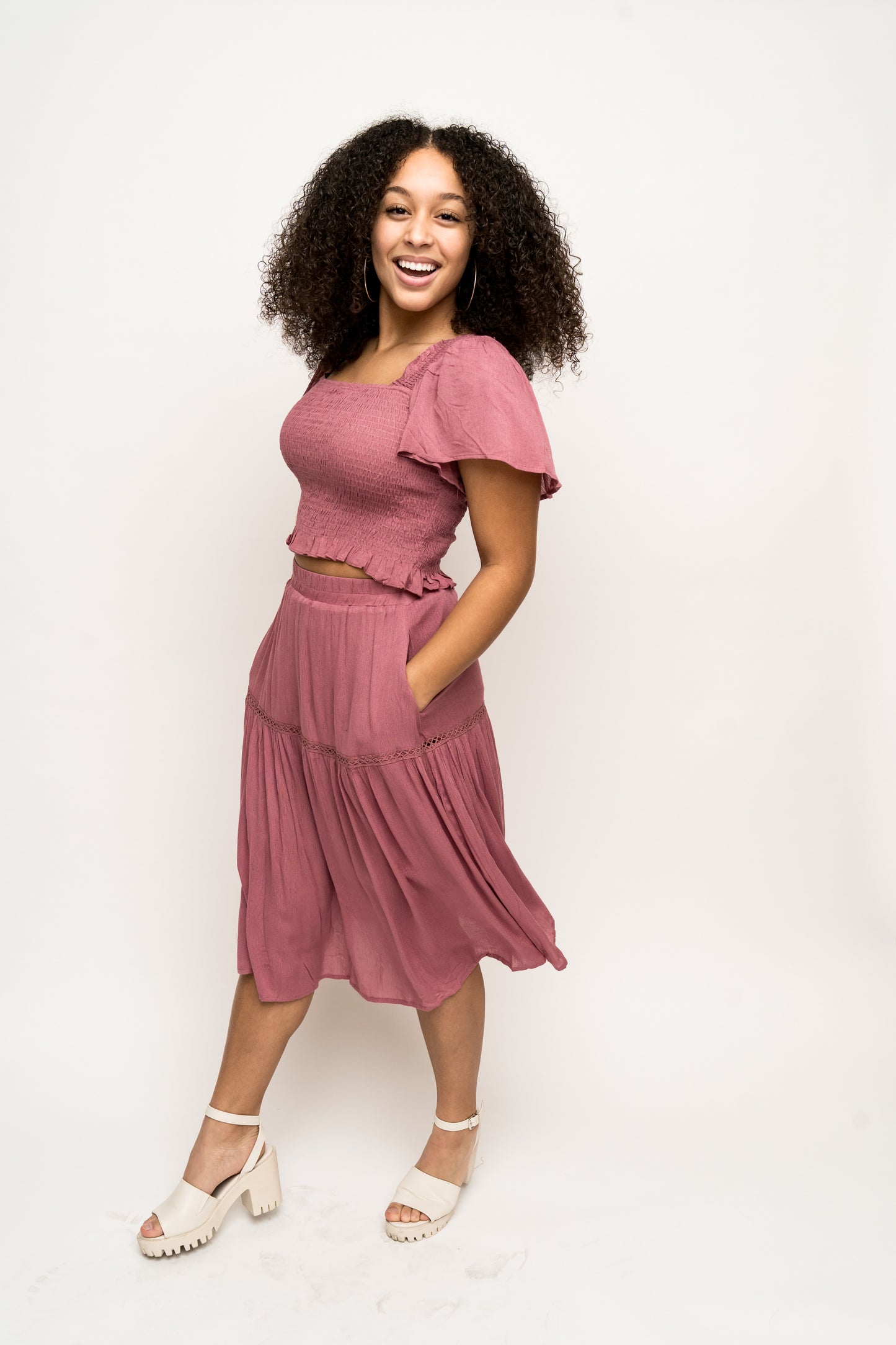 Out in the Sun Flutter Sleeved Top