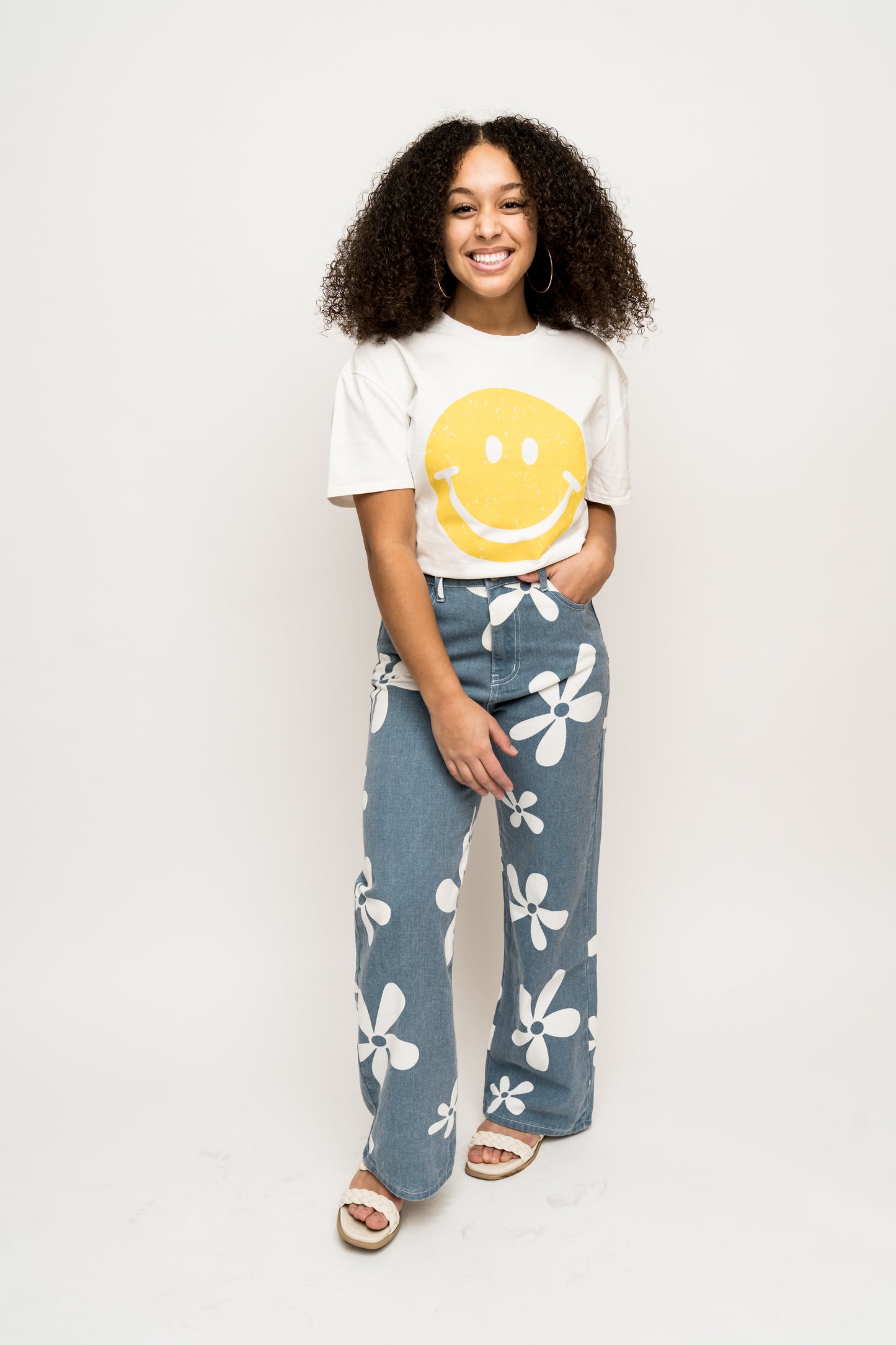 Daisy Denim Wide Legged Pants