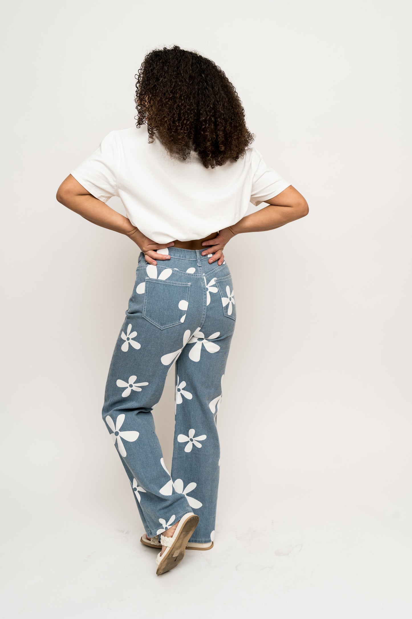 Daisy Denim Wide Legged Pants