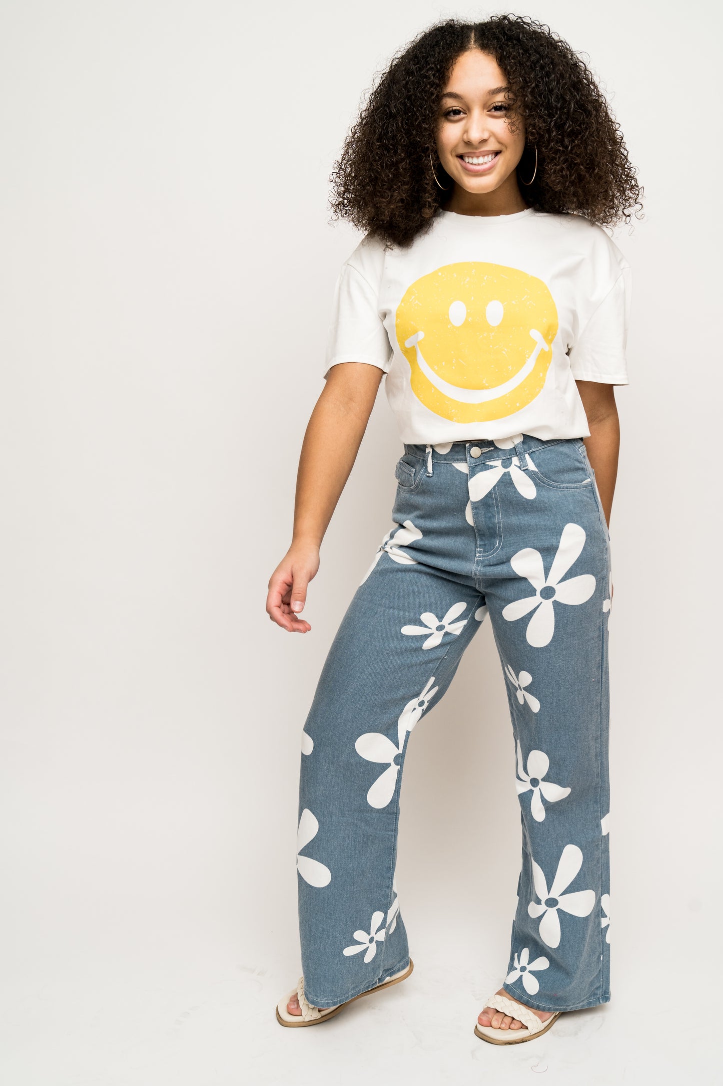 Daisy Denim Wide Legged Pants