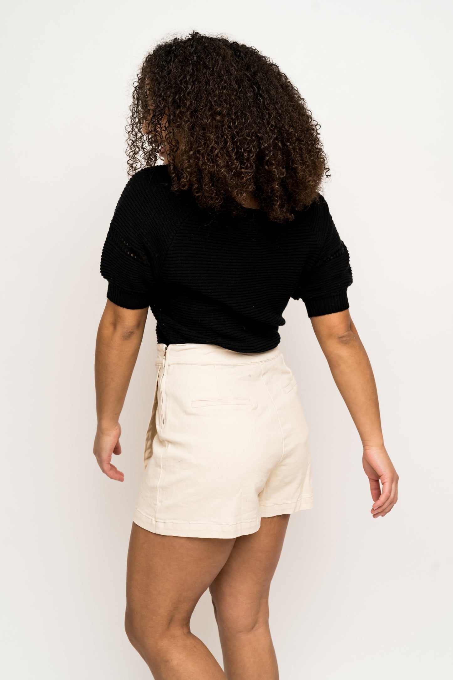 Betty Open Neck Puff Sleeve Sweater