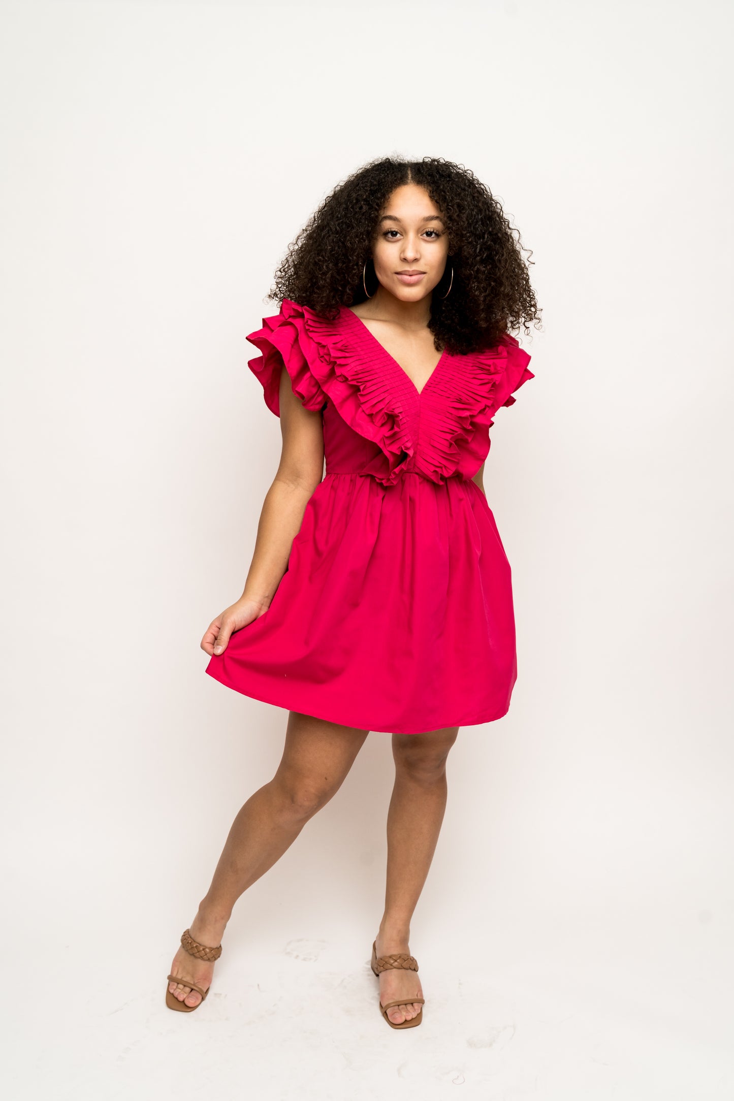 Spoonful of Sass Ruffled V-Neck Dress