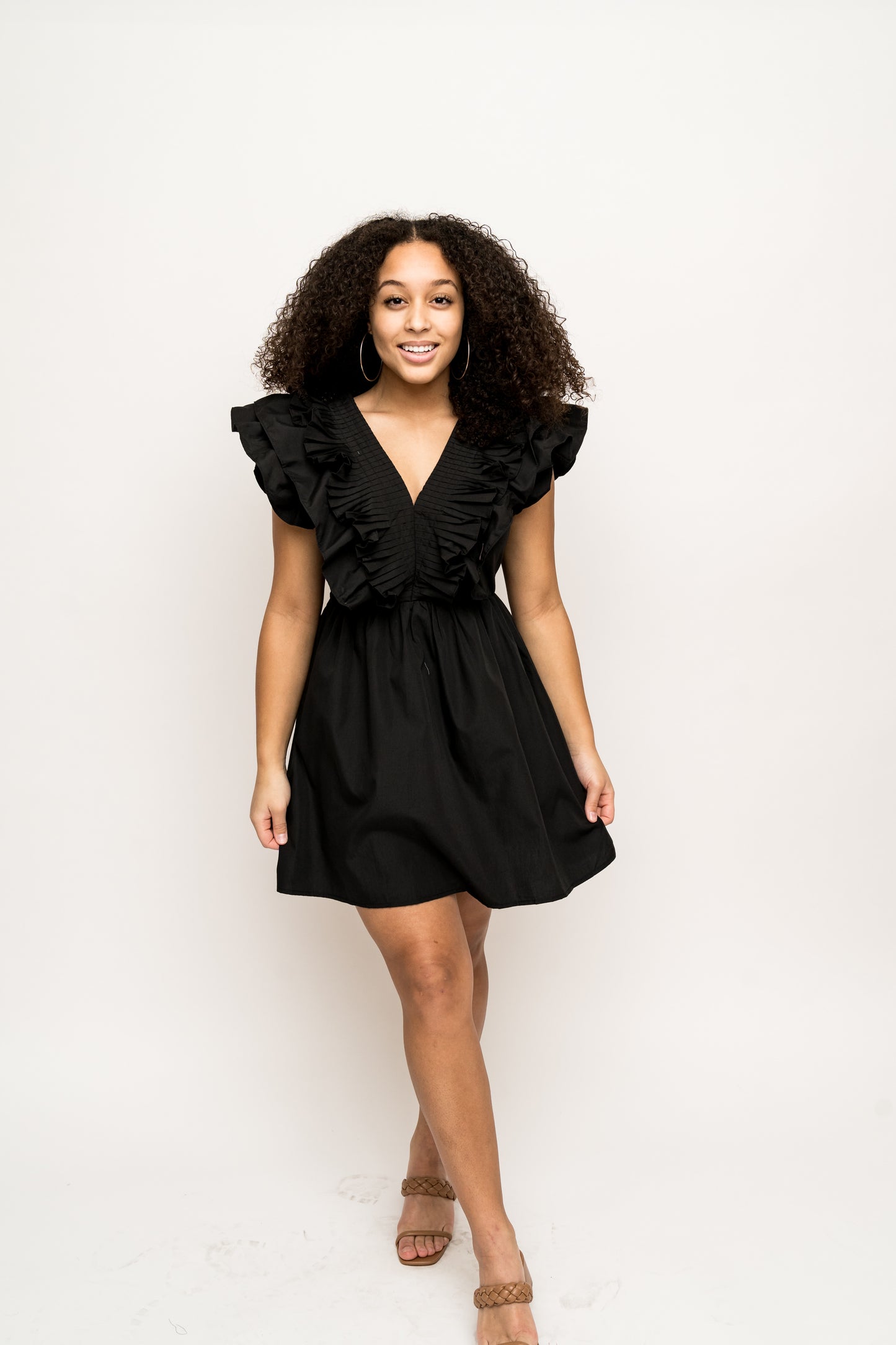 Spoonful of Sass Ruffled V-Neck Dress