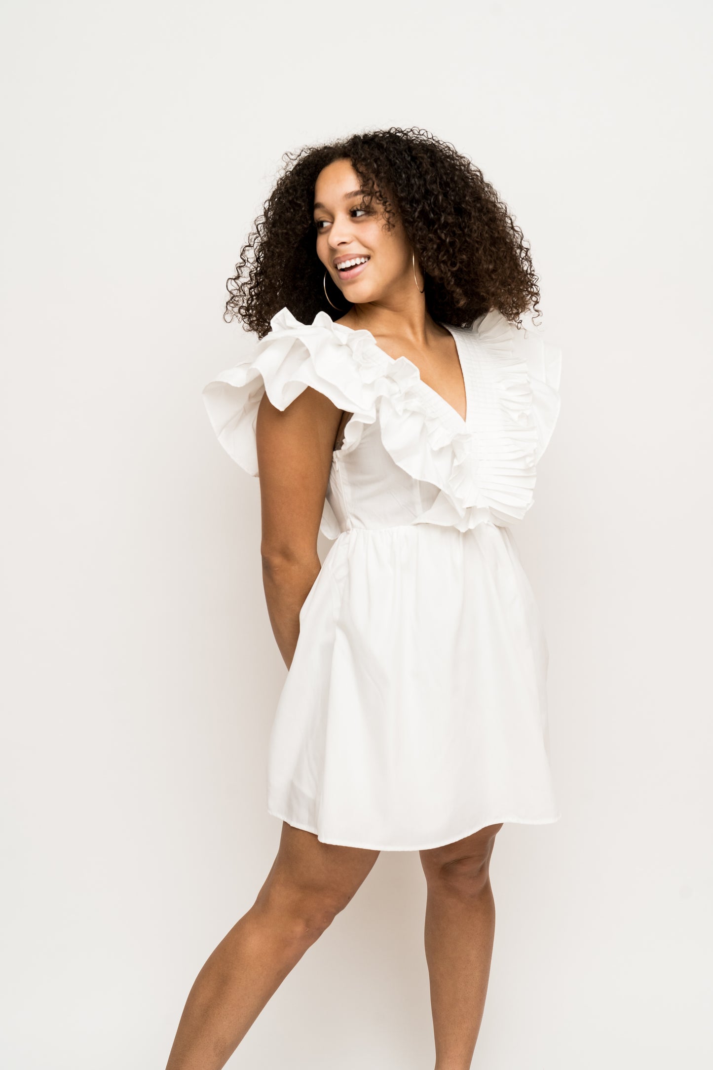 Spoonful of Sass Ruffled V-Neck Dress