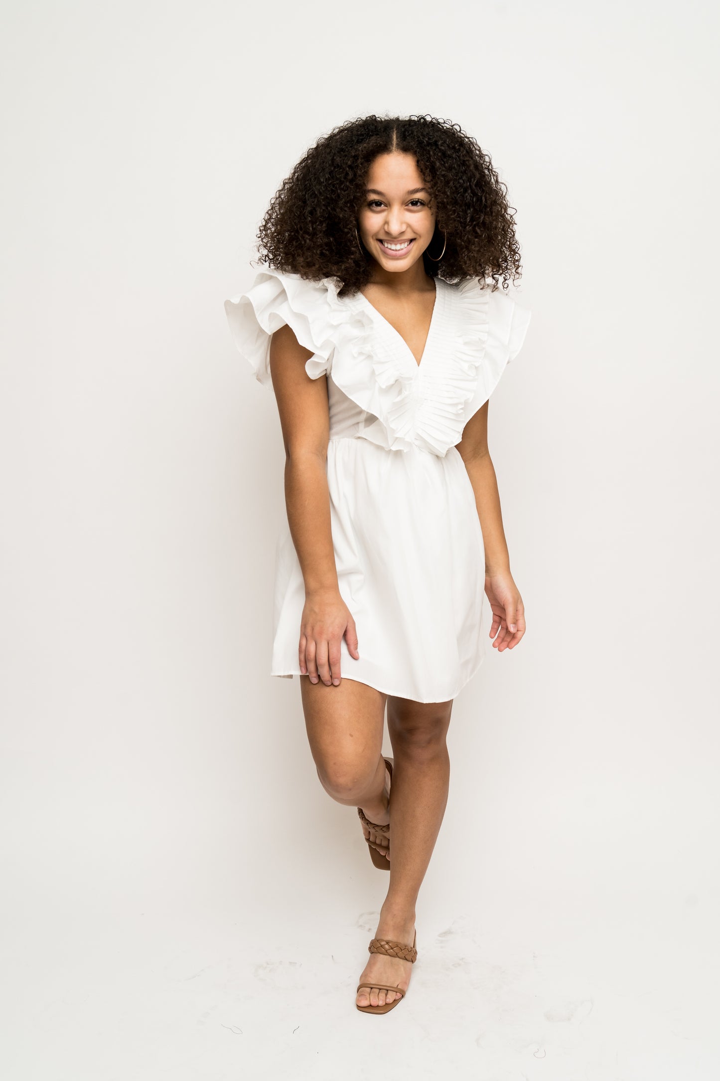 Spoonful of Sass Ruffled V-Neck Dress