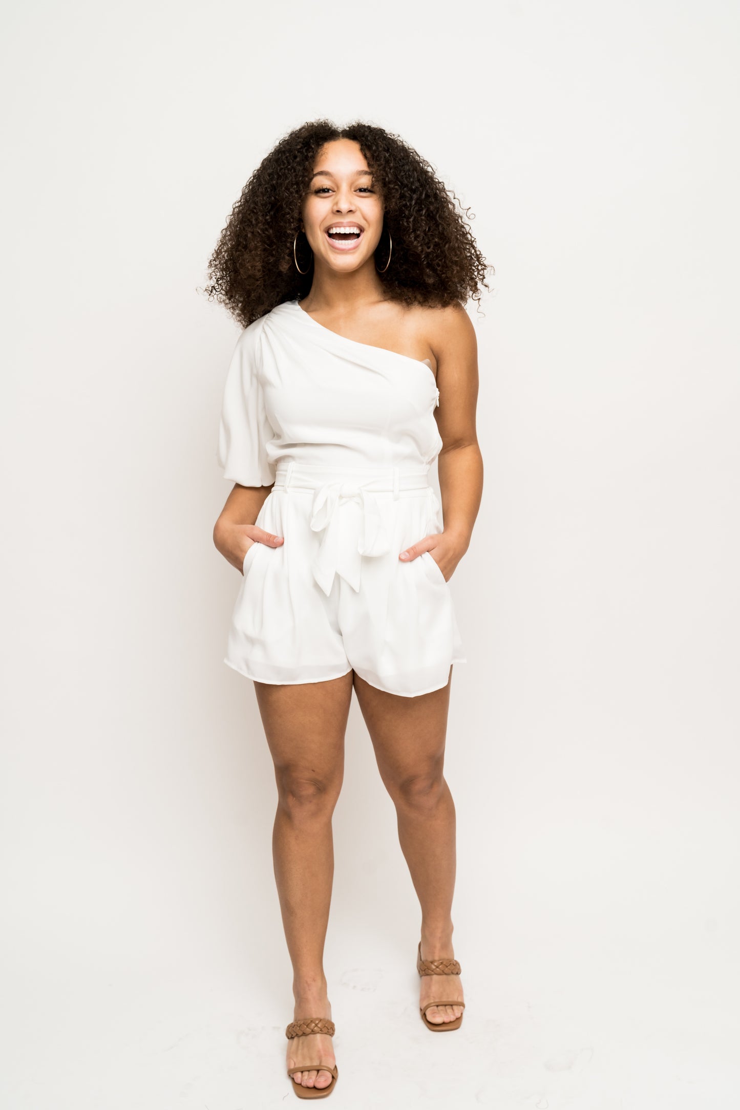 Let’s Go Out One Shoulder Romper