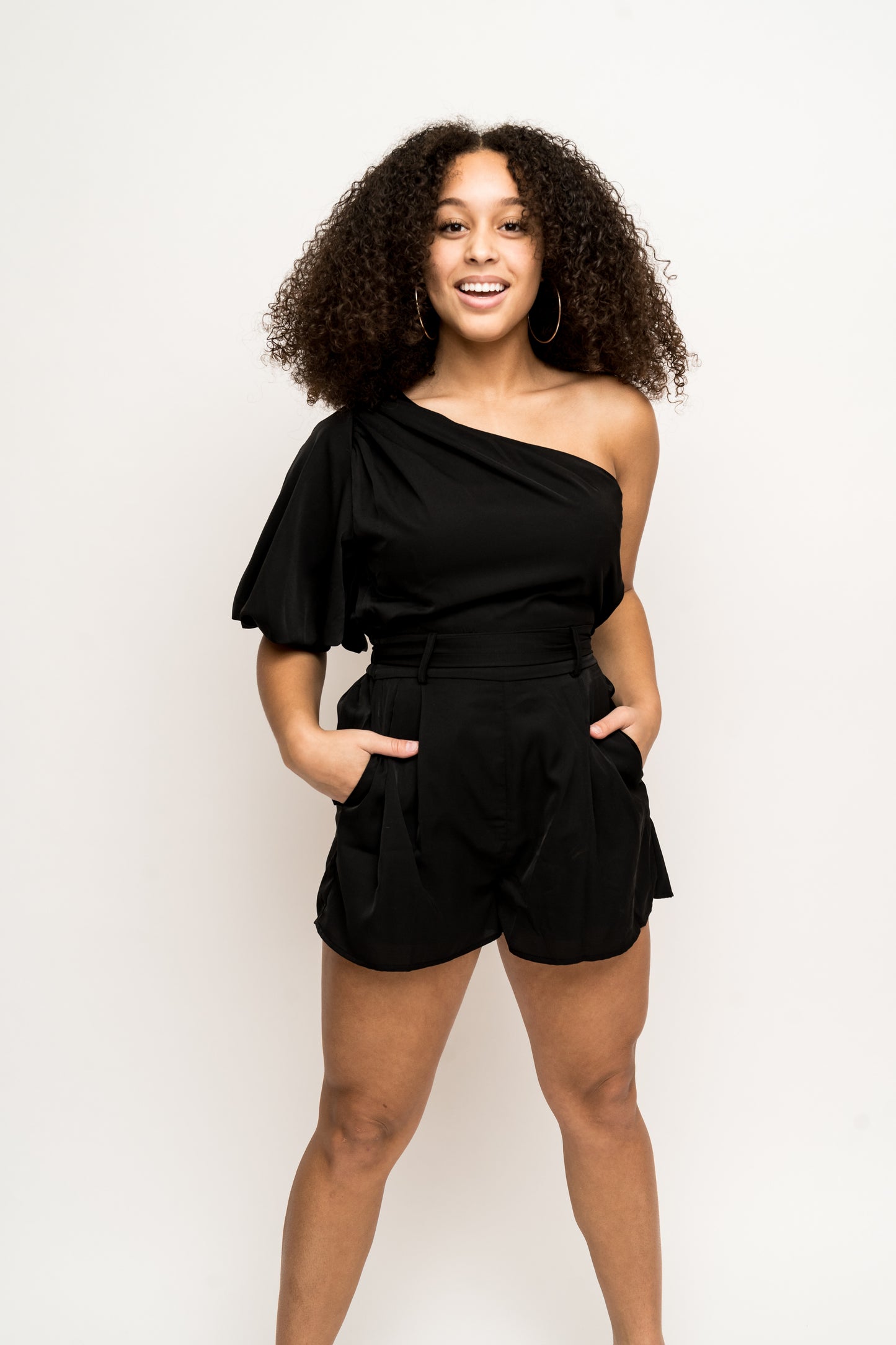 Let’s Go Out One Shoulder Romper