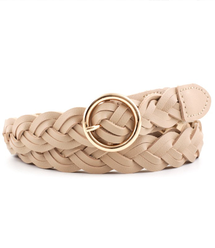 TIED UP BRAIDED VEGAN LEATHER BELT
