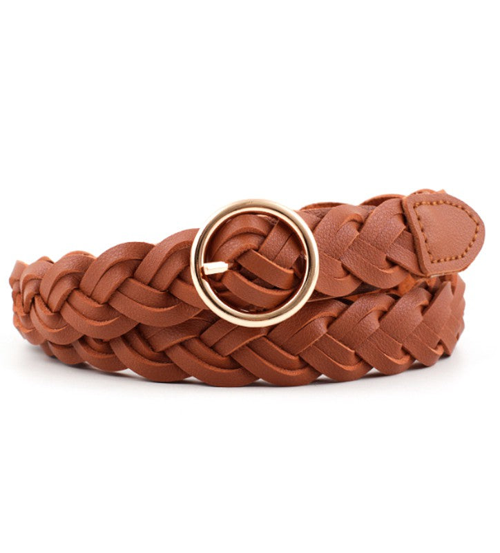 TIED UP BRAIDED VEGAN LEATHER BELT