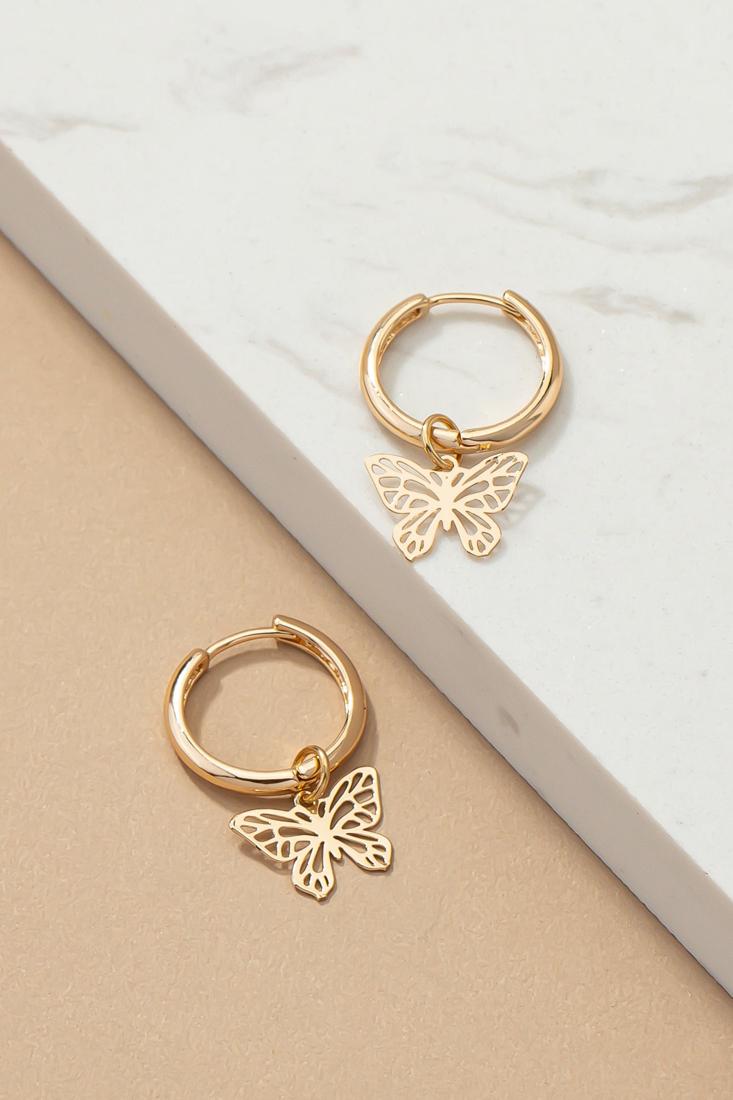 BUTTERFLY CHARM EARRINGS