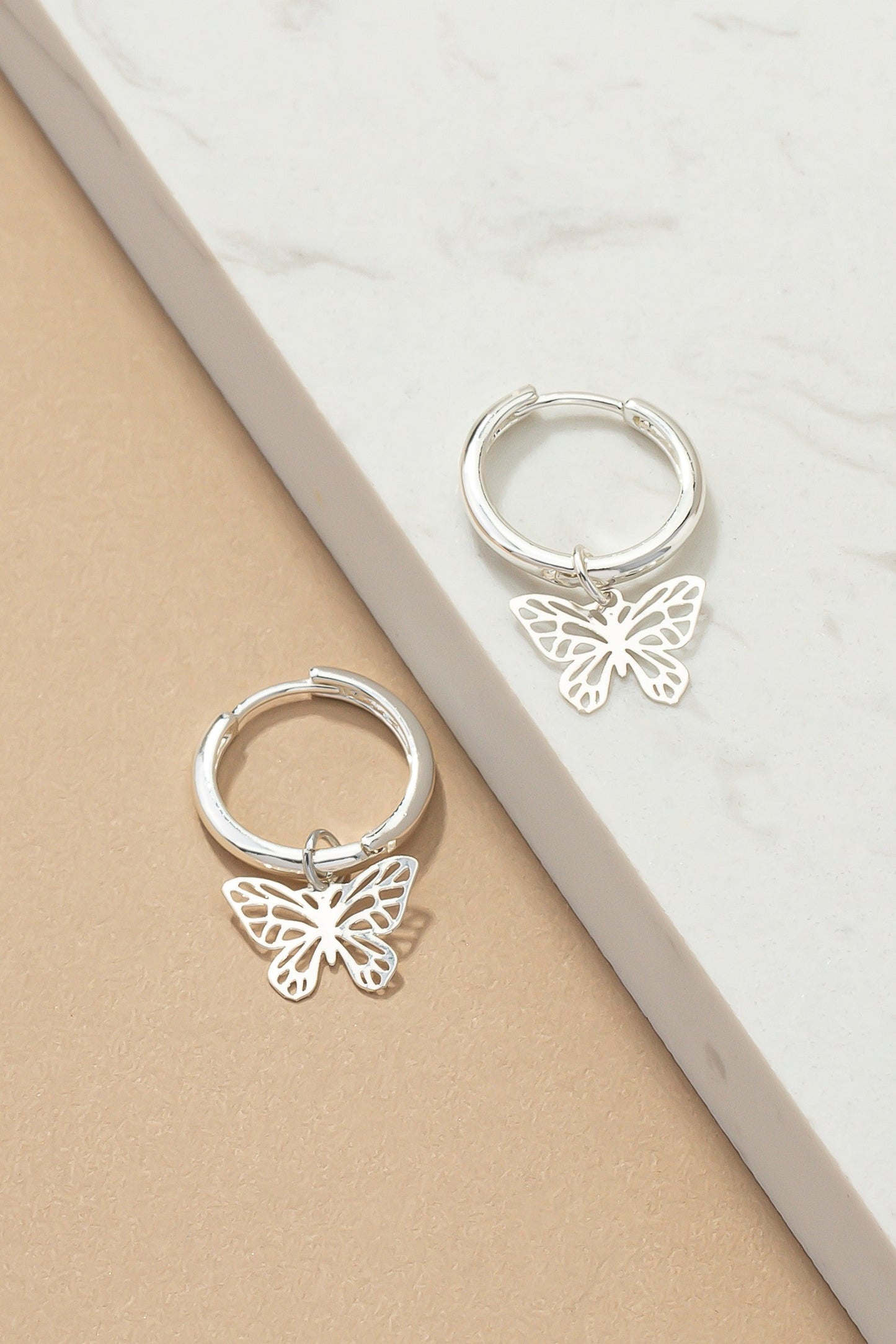 BUTTERFLY CHARM EARRINGS