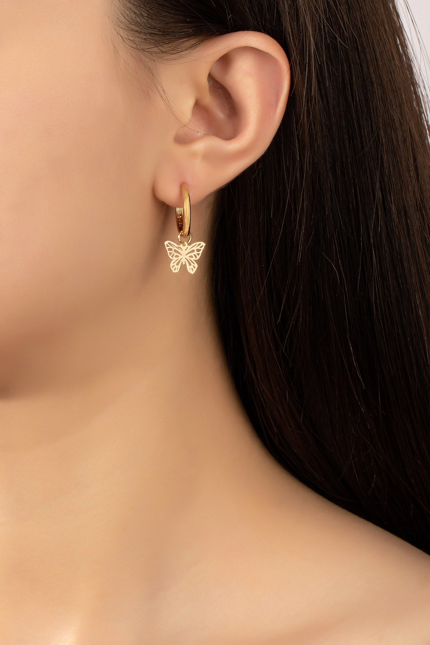 BUTTERFLY CHARM EARRINGS