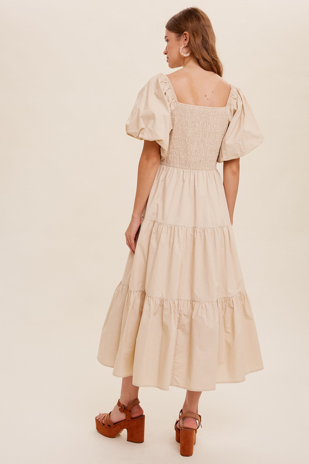 IN THE MOMENT PUFF SLEEVE MAXI DRESS