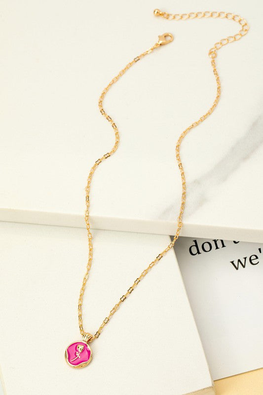 DAINTY ROSE PENDANT NECKLACE