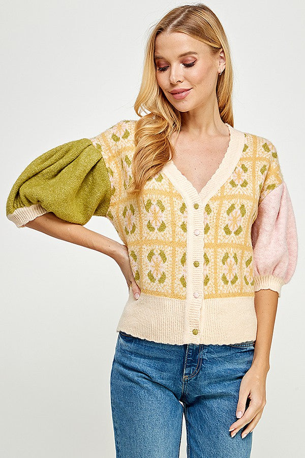 GARDEN PARTY FLORAL CARDIGAN