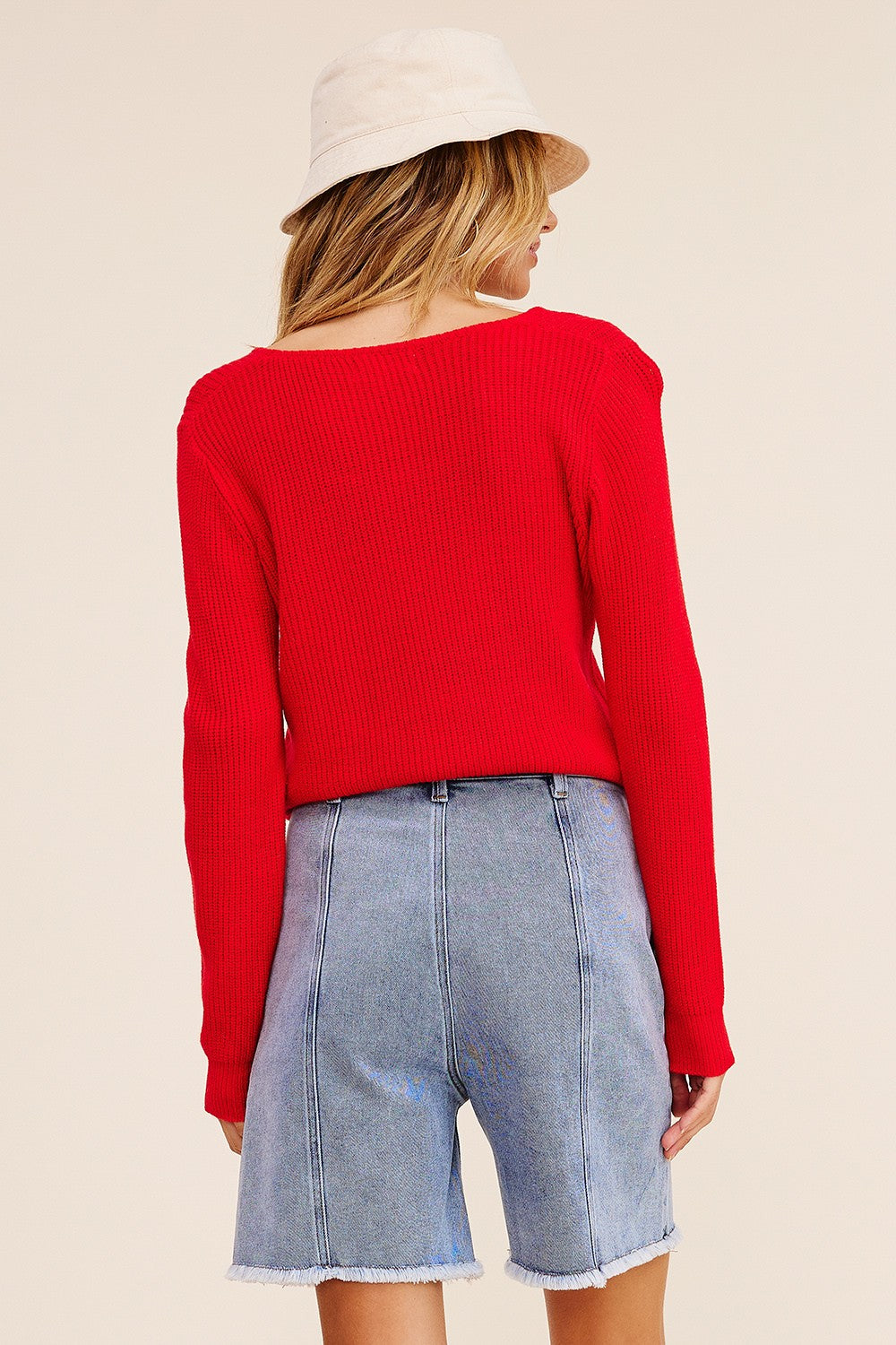 OUT FOR ADVENTURE A-LINE DENIM SHORTS