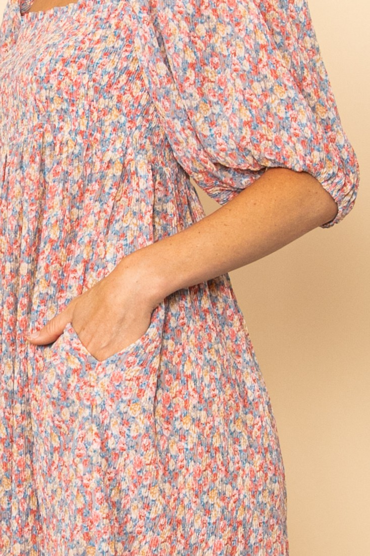 ABOUT TIME BABYDOLL MINI DRESS