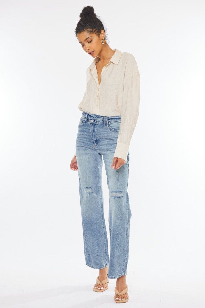 KANCAN FADED STRAIGHT LEGGED DENIM