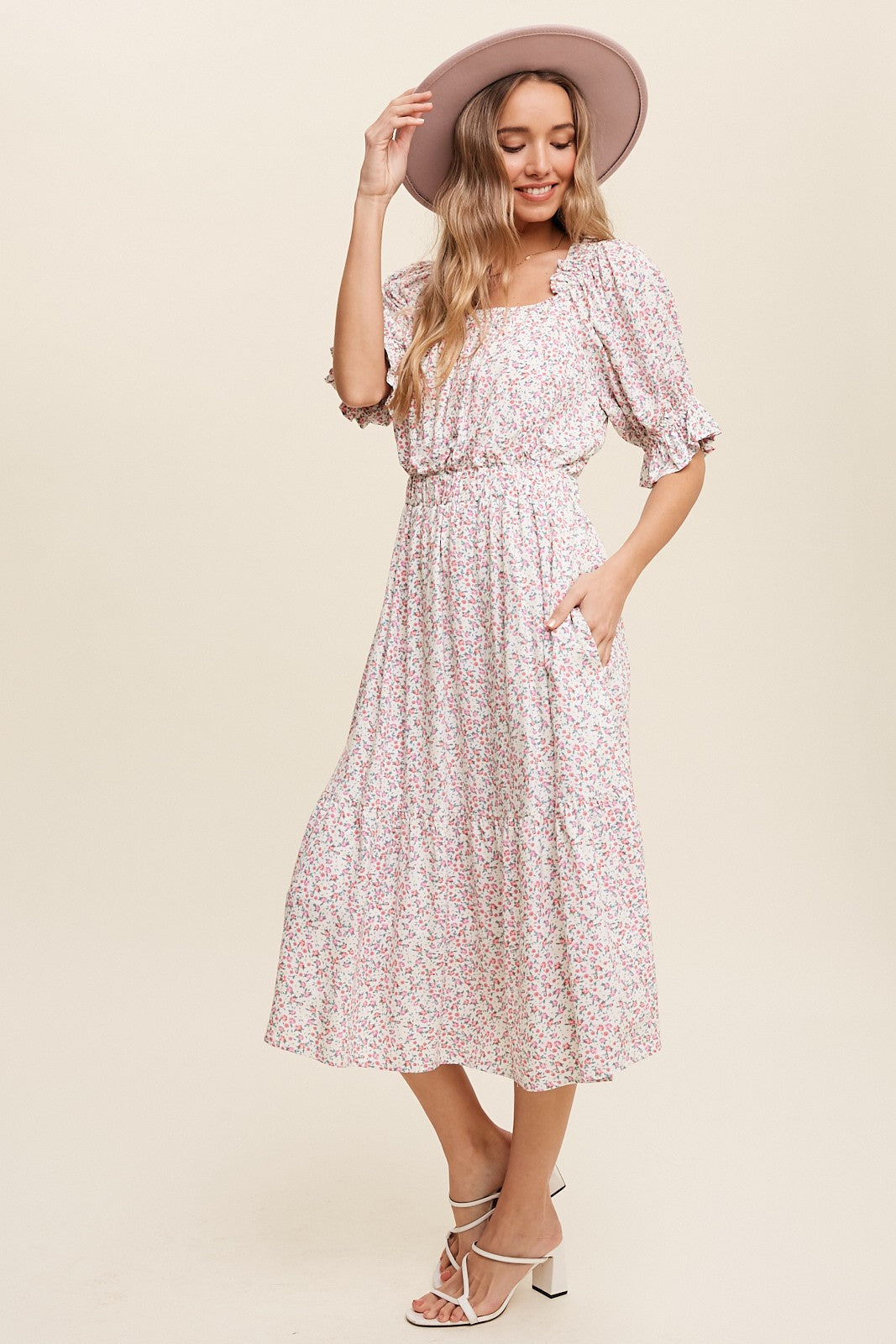 FIELD DAY FLOWY FLORAL MAXI DRESS