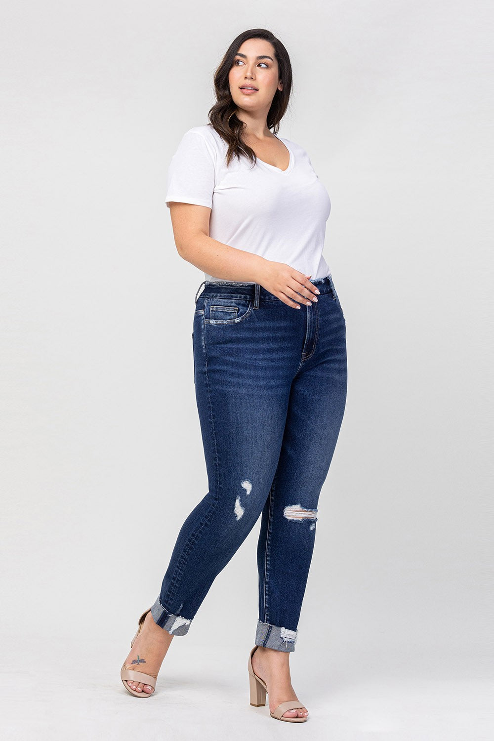 BREAK AWAY DARK WASH DENIM JEANS