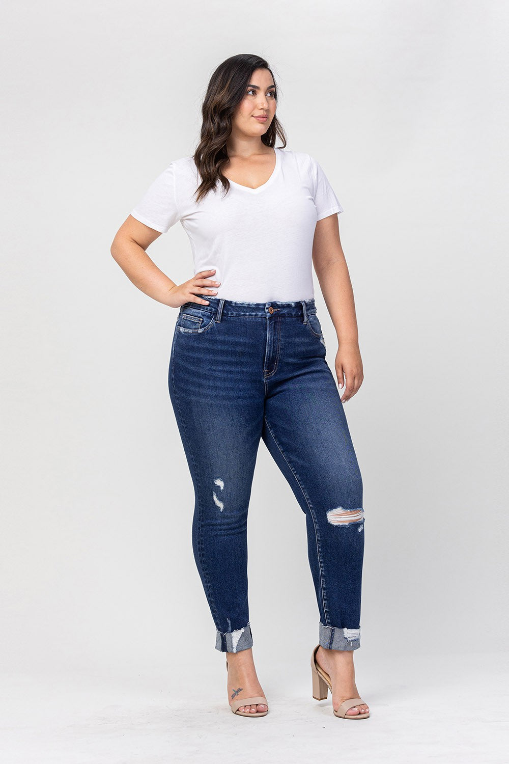 BREAK AWAY DARK WASH DENIM JEANS