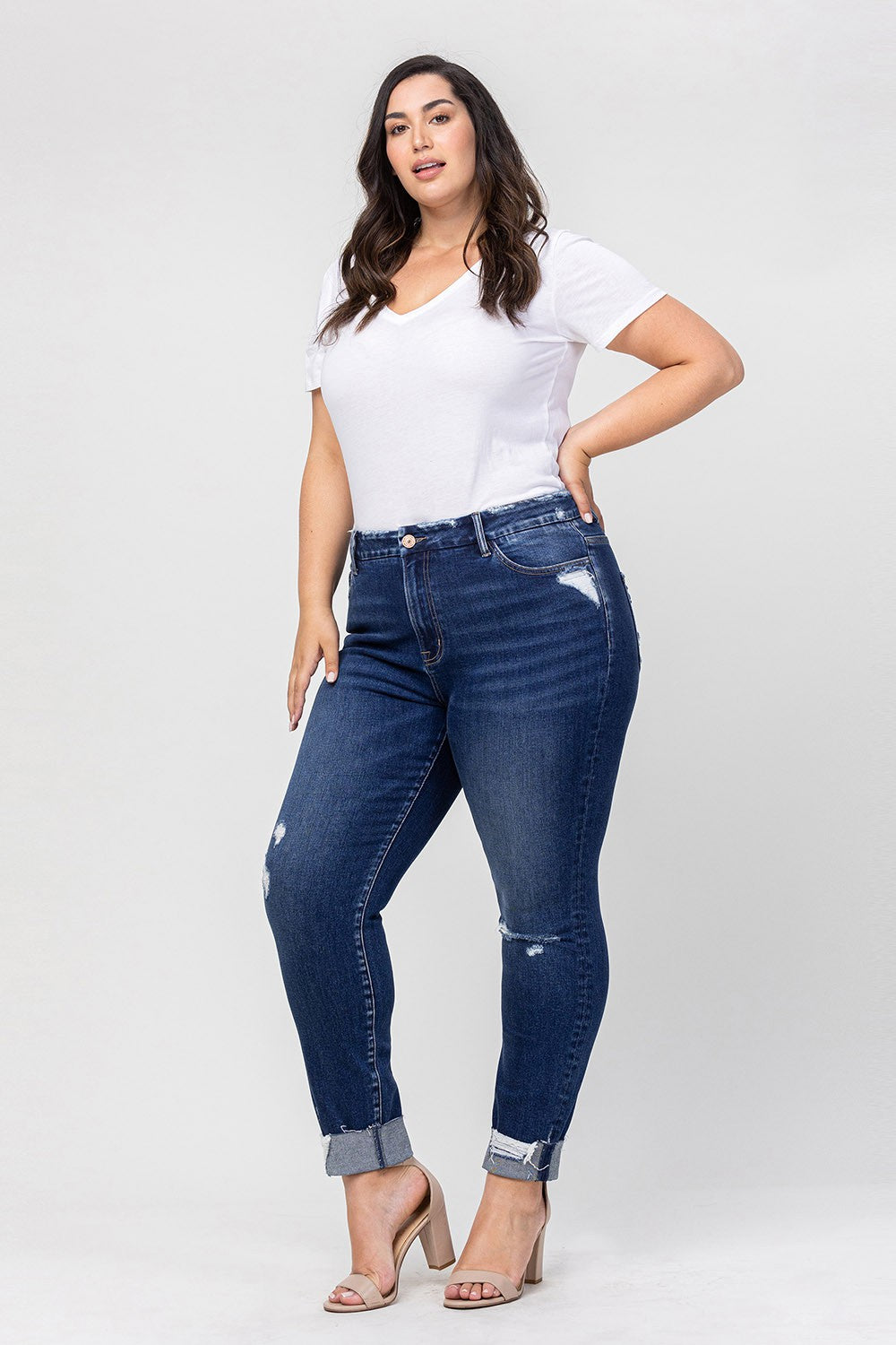 BREAK AWAY DARK WASH DENIM JEANS