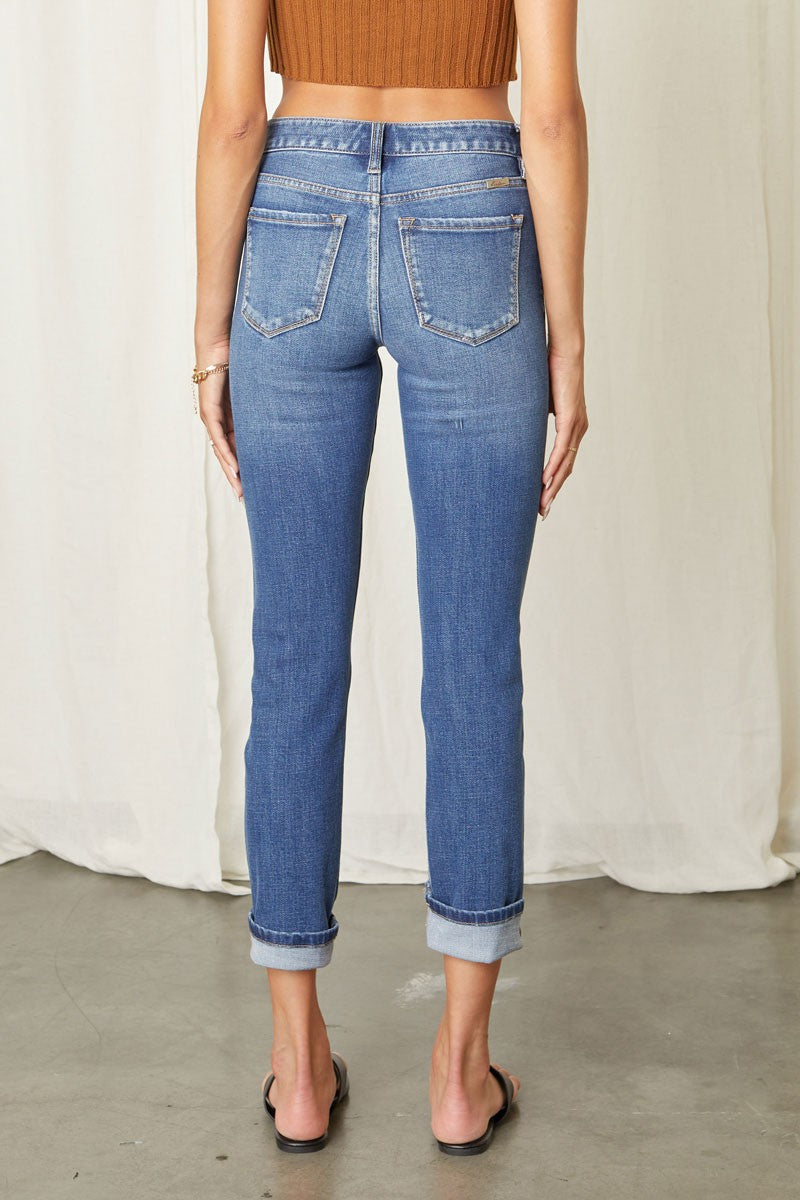 KANCAN SKINNY MID-RISE STRAIGHT DENIM