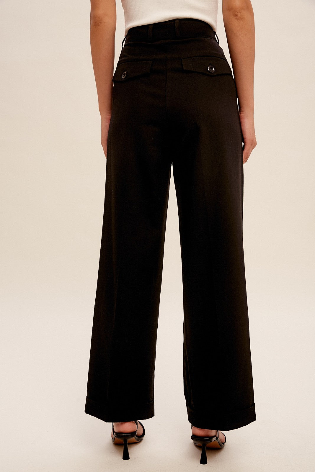 STRICTLY BUSINESS BELTED TROUSER PANTS