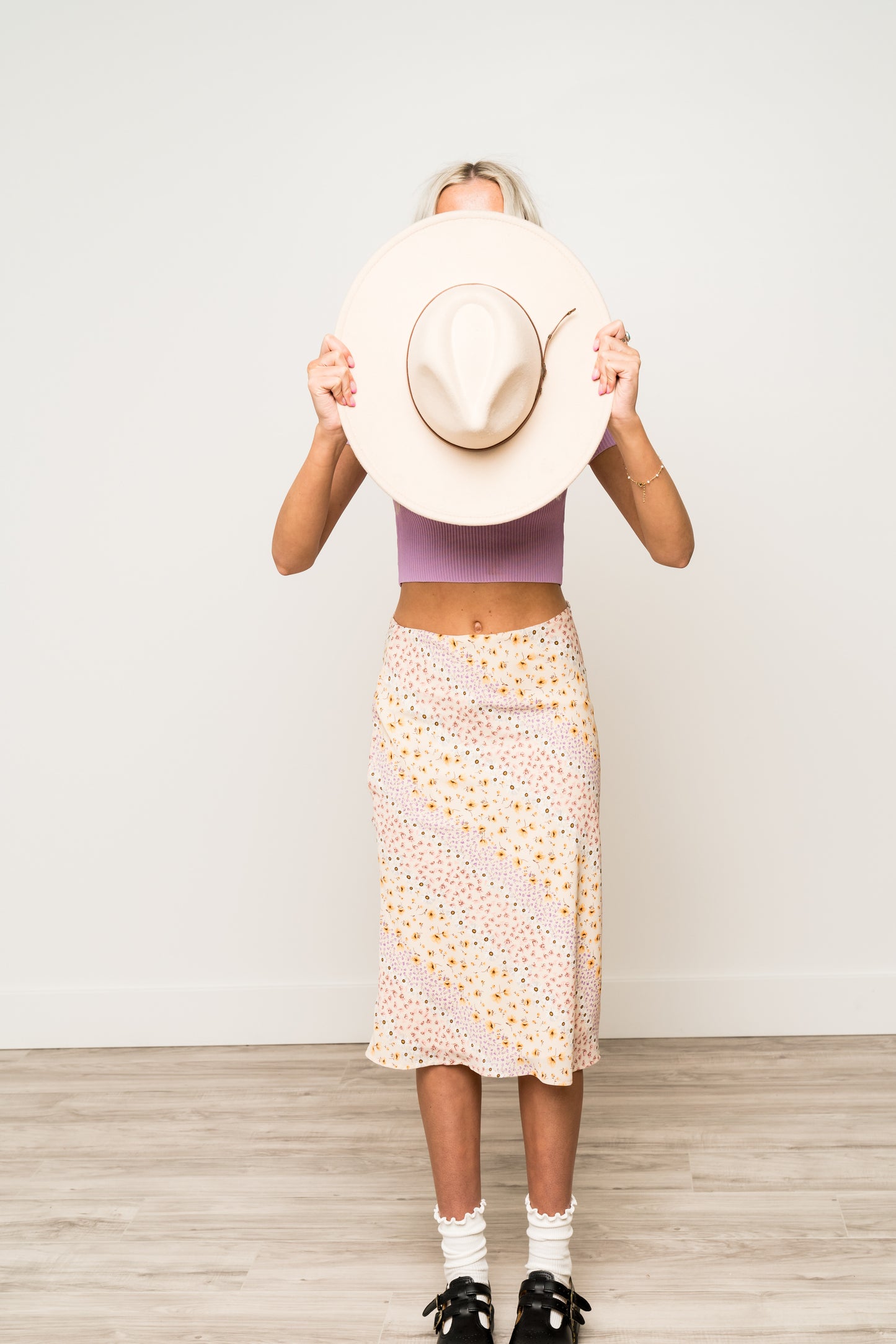 Fill In The Blank Springtime Midi Skirt