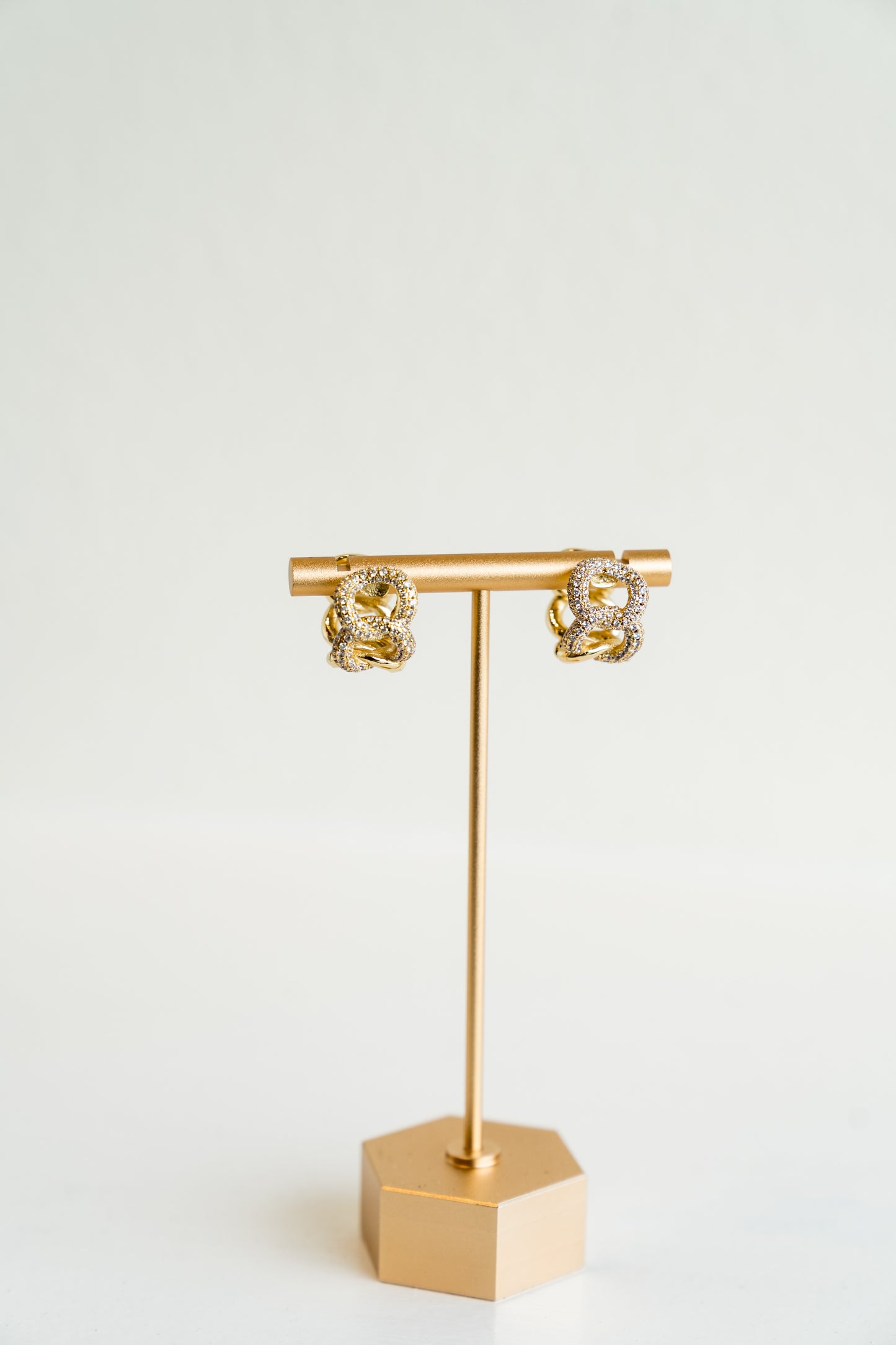 24k Gold Link Huggies