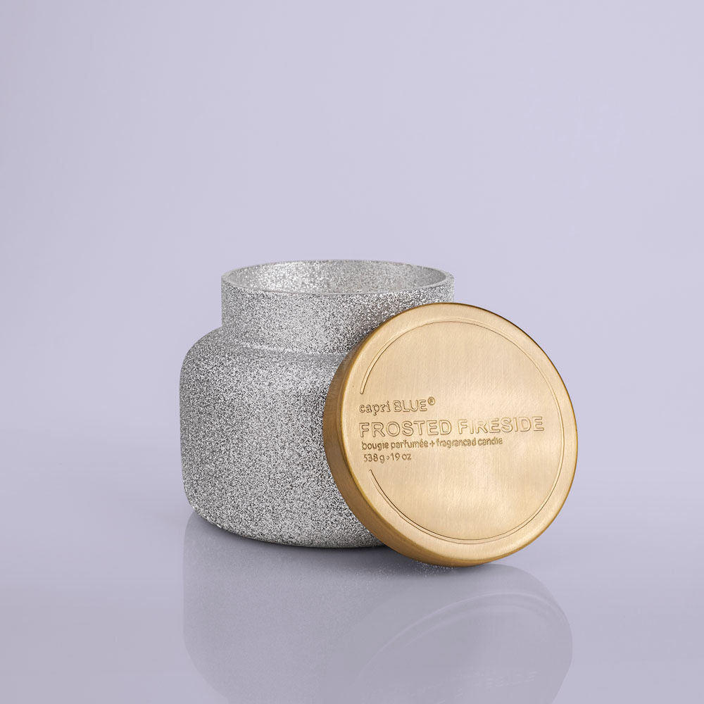 Capri BLUE FROSTED FIRESIDE CANDLE