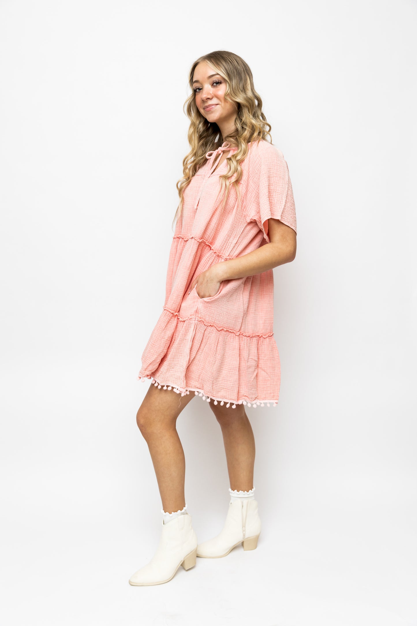 LOVELY LOOKS COTTON GAUZE DRESS