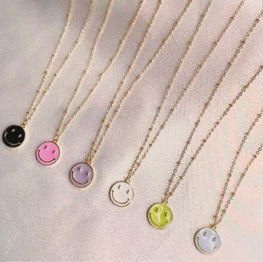 Smiles All Around Necklace (Dainty Ball Chain)