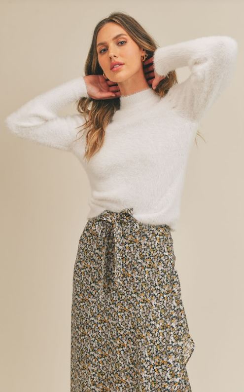 FLOWER POWER MIDI SKIRT