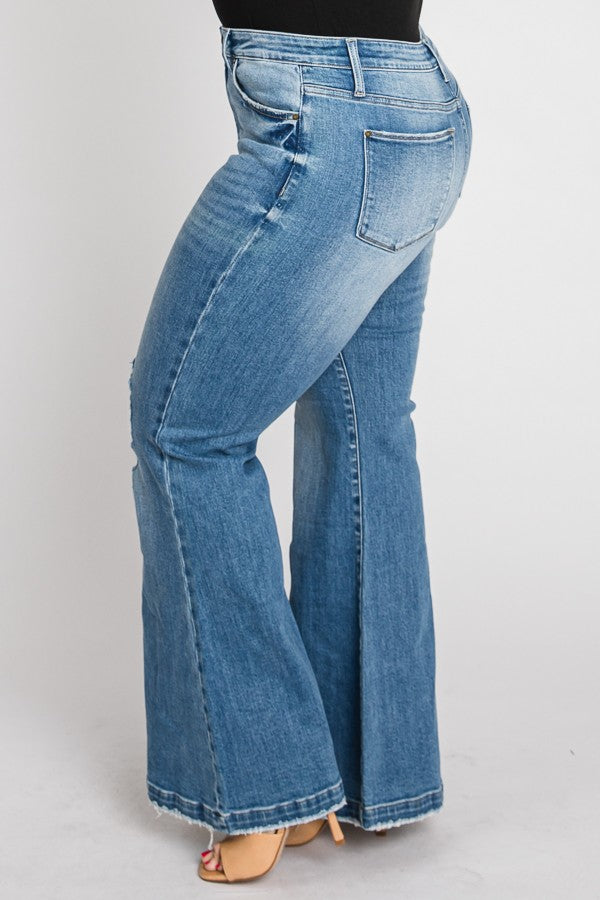 SAY IT LOUD FLARE LEGGED DENIM