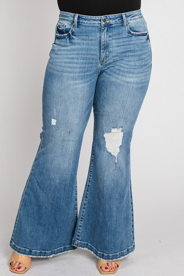 SAY IT LOUD FLARE LEGGED DENIM