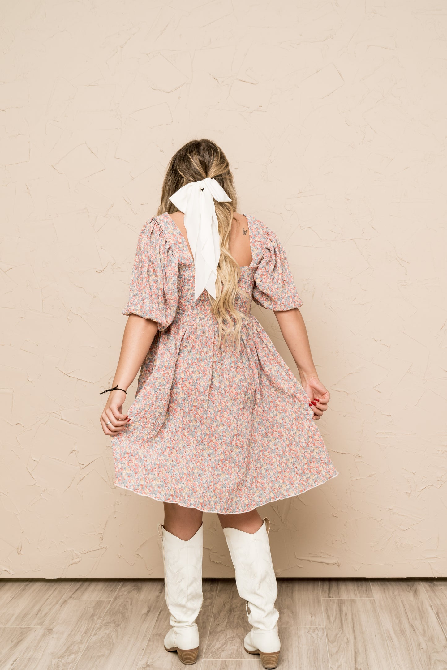 ABOUT TIME BABYDOLL MINI DRESS